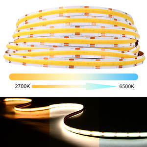 Cct Cob <strong>Led</strong> Strip Light Dual <strong>3</strong> 2 <strong>in</strong> <strong>1</strong> 14w 3000k 4000k 6500k Adjustable Full Spectrum Cct Cob <strong>Led</strong> Strip - Product Image 2