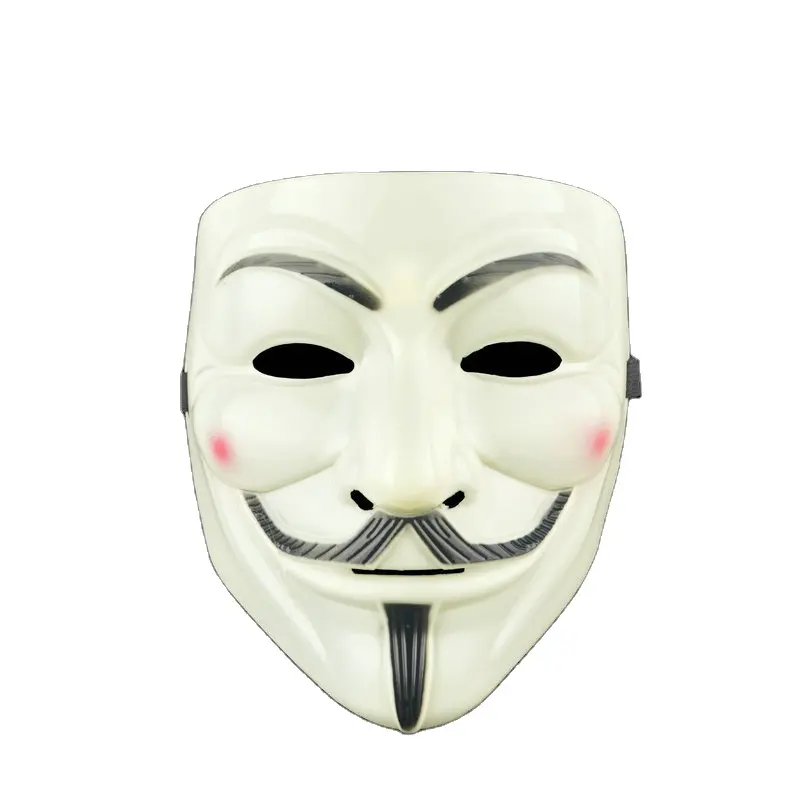 Mascherata di Halloween maschera di plastica spaventoso Grimace V Vendetta maschera integrale maschile Hip-hop Facepiece Horror pagliaccio spaventoso Cosplay