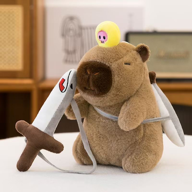 Capybara avec une épée sur le dos