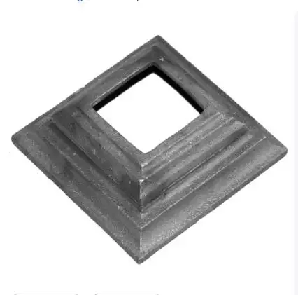 Calcarini in ghisa da 40mm con barre quadrate componenti in ferro battuto per ringhiera del cancello balaustra del corrimano