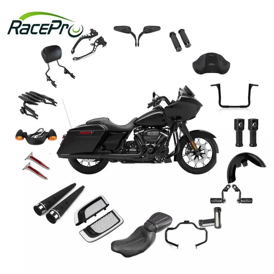 Accesorios de motocicleta RACEPRO, venta al por mayor, servicio de consolidación integral, piezas personalizadas de motocicleta para Harley Davidson Touring