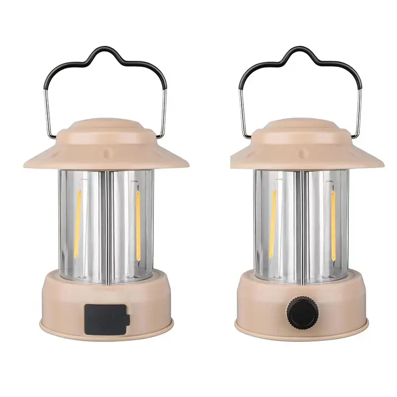 Hand Hold Vintage Outdoor Hanging Led Camping Lanterns Retro Waterproof Camping Lamps With Bluetooth function For Hiking Fishing