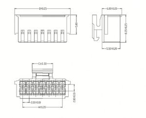 ขั้วต่อปลั๊กแบบหัวเข็มขัดคู่แบบ PHB2.0mm เปลือกยางตัวผู้2*2P 3P 4 5 6 7 8 9 10 15P ส่วนหัวและปลอกสายไฟ - Product Image 3