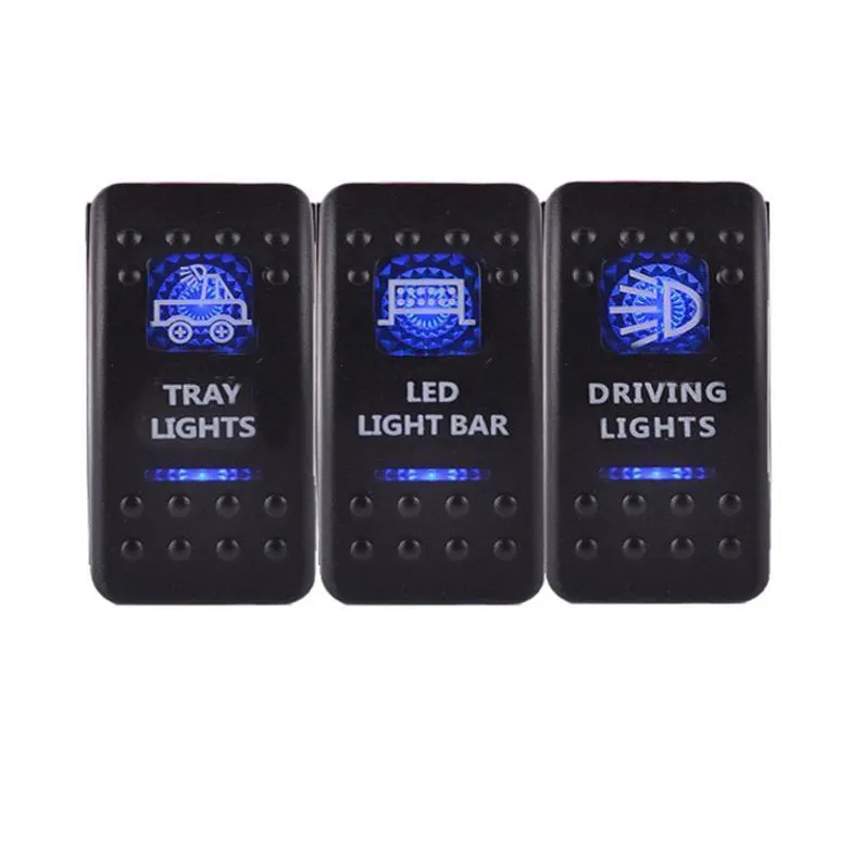 Universal Typ 12 v 24 v Blau, Rot, grüne LED leuchtet AUF-OFF 5 pin Rocker Schalter Für C ar Marine Boot