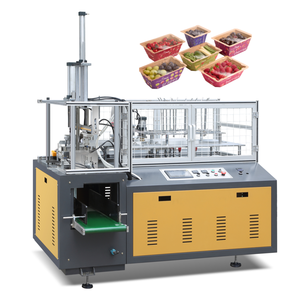 Bio impresora para llevar comida rápida caja de embalaje Rectangular contenedor desechable ensalada sopa caliente máquina para hacer cuencos de papel Kraft - Product Image 1