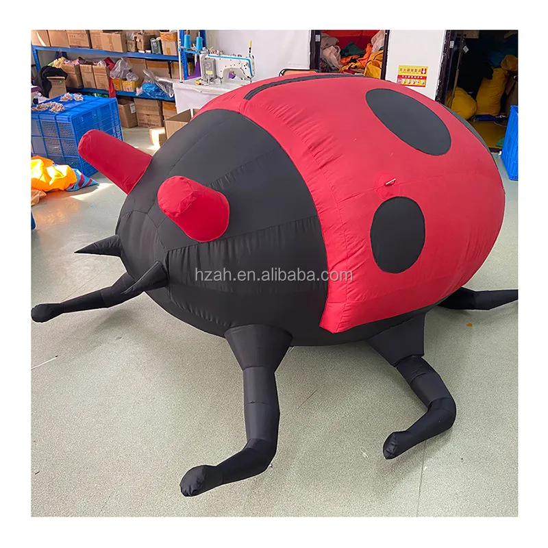 Led Light Giant Inflatable Ladybird Model Inflatable Spotted Beetle Balloon Animal for Decoration