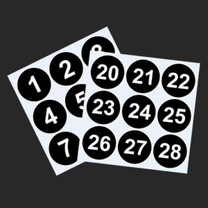 2-<span class=keywords><strong>3</strong></span> inç dijital yapışkanlı 1-50 seri numarası etiket iş numarası seri numarası etiket - Product Image 4