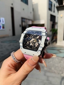 44MM Customised Carbon Fiber Mechanical Watch For Men -with Tonneau Case Sapphire Crystal Glass(Original Quality) - Product Image 4