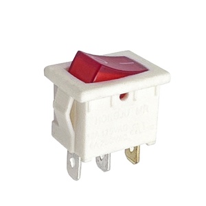 Interruptor de botón de plástico personalizado de fábrica, piezas de cobre de 3 pines, 6A, 250V, CA, interruptores basculantes de encendido/apagado, interruptor de luz de arranque - Product Image 1