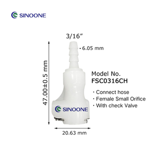 Sinoone nhỏ lỗ hose barb In-Line khớp nối cơ thể nam chèn nữ nhựa nhanh chóng ngắt kết nối phụ kiện với van kiểm tra - Product Image 5