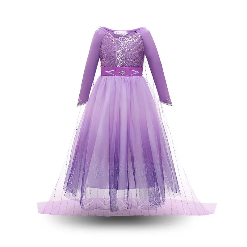 Vestido de princesa da rainha da neve elsa, melhor venda, produtos para casa, vestido de verão, festa, vestido de princesa, traje de elsa HCGD-023