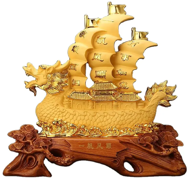 Avanzata Tavolo Ufficio Decorazione Fortunato 2020 della Barca del Drago Regali Ornamenti Resina All'ingrosso