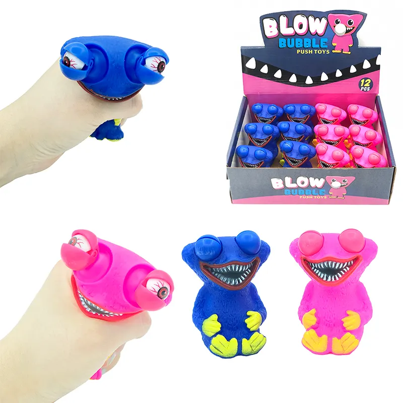 Ojos de plástico de goma suave personalizados para niños, juguete de Animal para apretar, para saltar, 2022