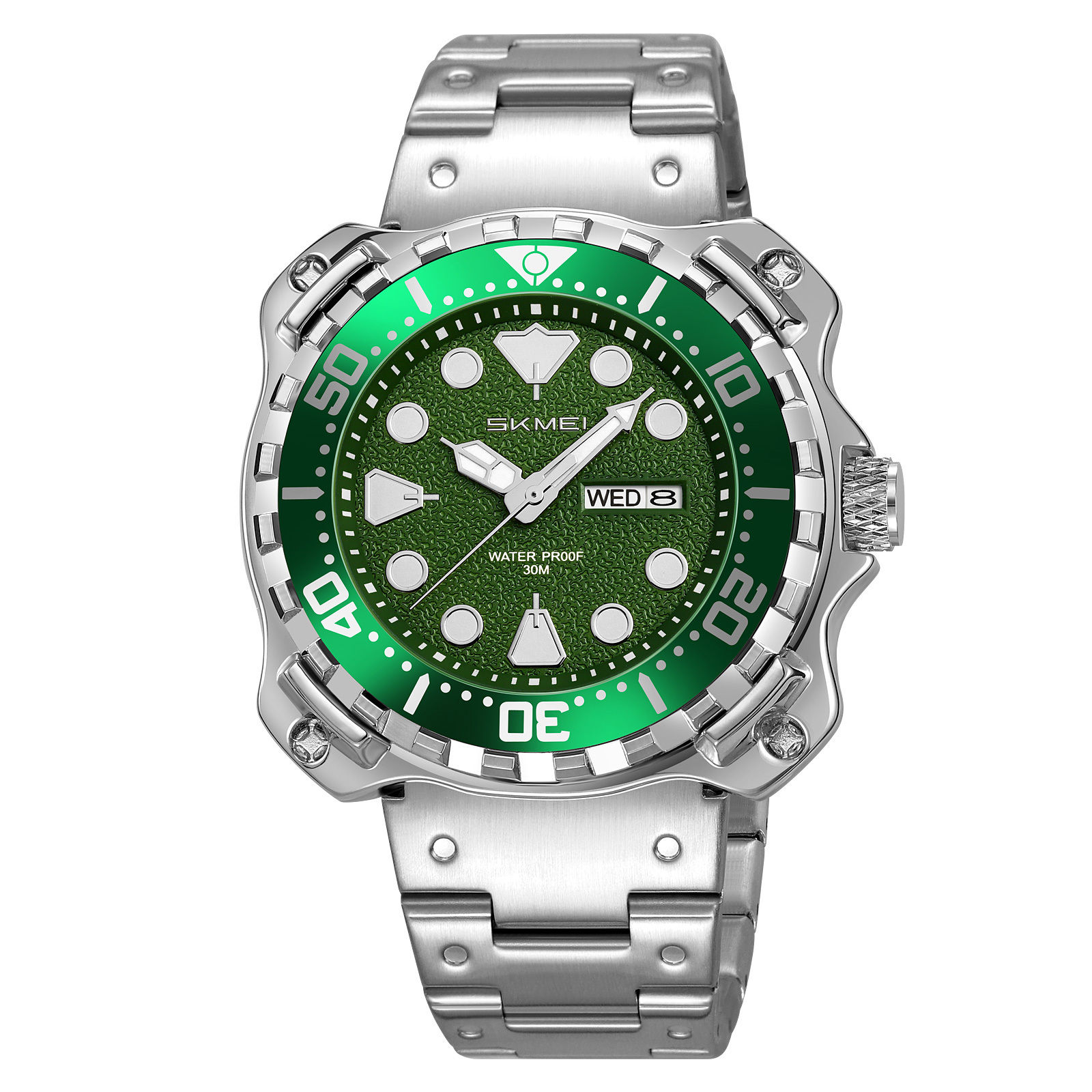Argent/Vert