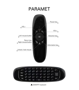 Yapears 2023 C120 2.4G 2 IN 1 Mini tastiera e Mouse Wireless per Android TV Box telecomando ricaricabile Air Mouse - Product Image 6