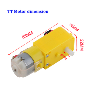 Motor de caja de cambios CC TT, 200RPM, CC 3-6V, ratio de engranaje 1:48, eje Dual con conector macho Dupont, cable para coche inteligente Arduino - Product Image 4