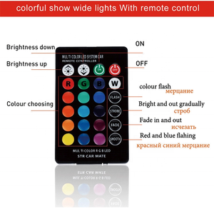 หลอดไฟรถยนต์ W5W T10 5050 6SMD หลอดไฟ LED ควบคุมระยะไกลหลอดไฟ T10ไร้สาย RGB