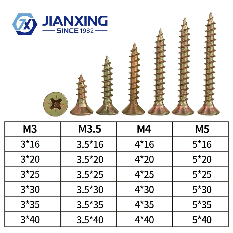 Zinc Plated Countersunk Head Tapping Screw Chipboard Screw Wood Screw