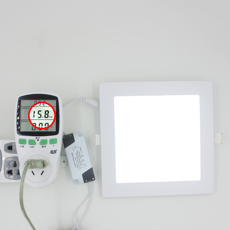 Ultradünne, dimmbare, quadratische LED-Panel-Deckenleuchte mit echter voller Leistung, LED-Downlight, 3 W/4 W/6 W/9 W/12 W/15 W/18 W/24 W, warm/kaltweiß