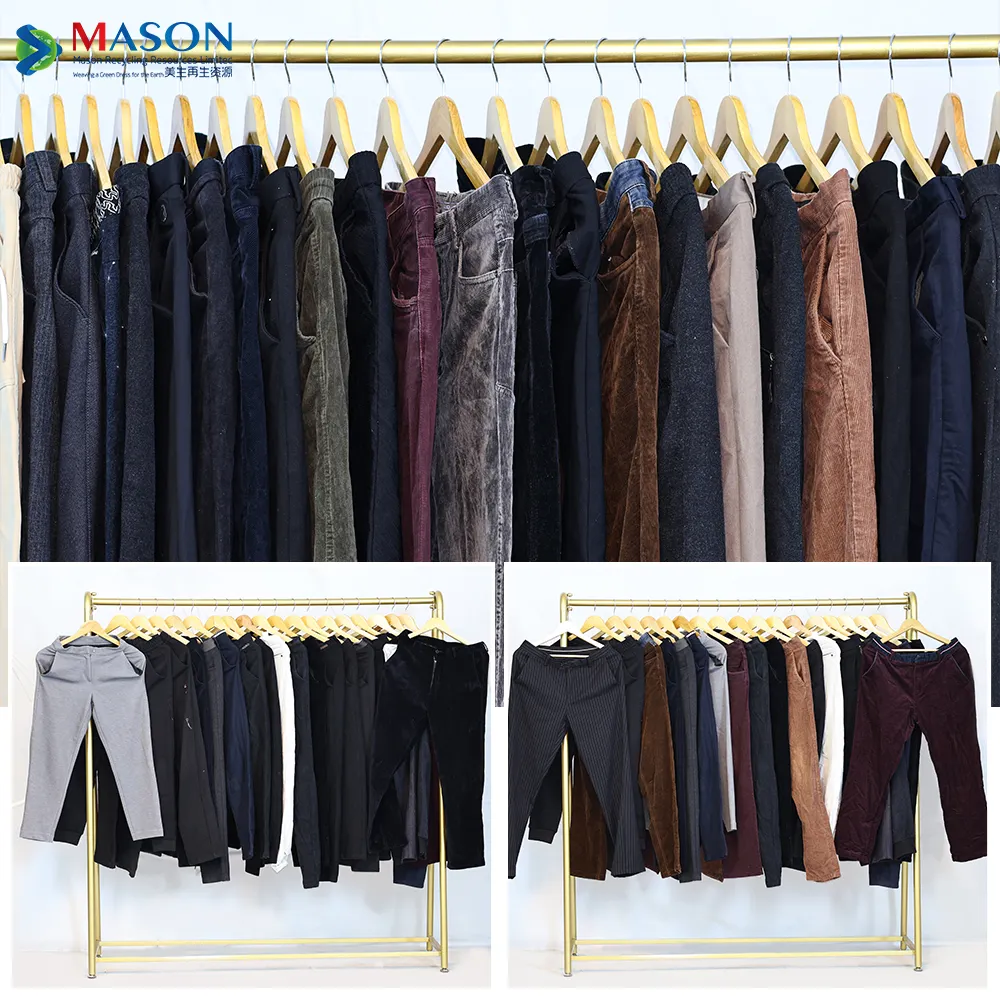 Pantalons décontractés d'occasion pour hommes vêtements d'occasion vêtements d'occasion entrepôt de vêtements en vrac de marque coréenne vêtements d'occasion mixtes