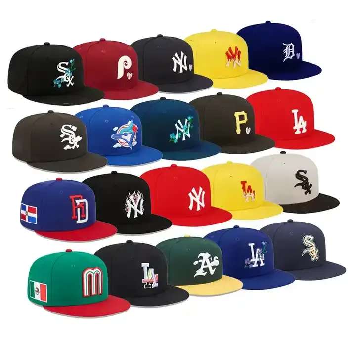 Original New Caps Mens NY Brim Baseball 59 Fifty Gorra ajustada 6-Panel Cerrado Gorras Snapback Hat Cap