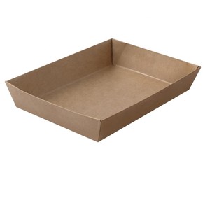 可堆肥的牛皮纸托盘矩形未印刷牛皮纸食品托盘 - Product Image 1