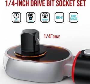 עיצוב מיוחד 45-שן CR-V 23 יח '1/4 "<span class=keywords><strong>20</strong></span>-200lb.ft מומנט ברגים כלי שקע כלי שקע סט כלי יד רב תכליתיים