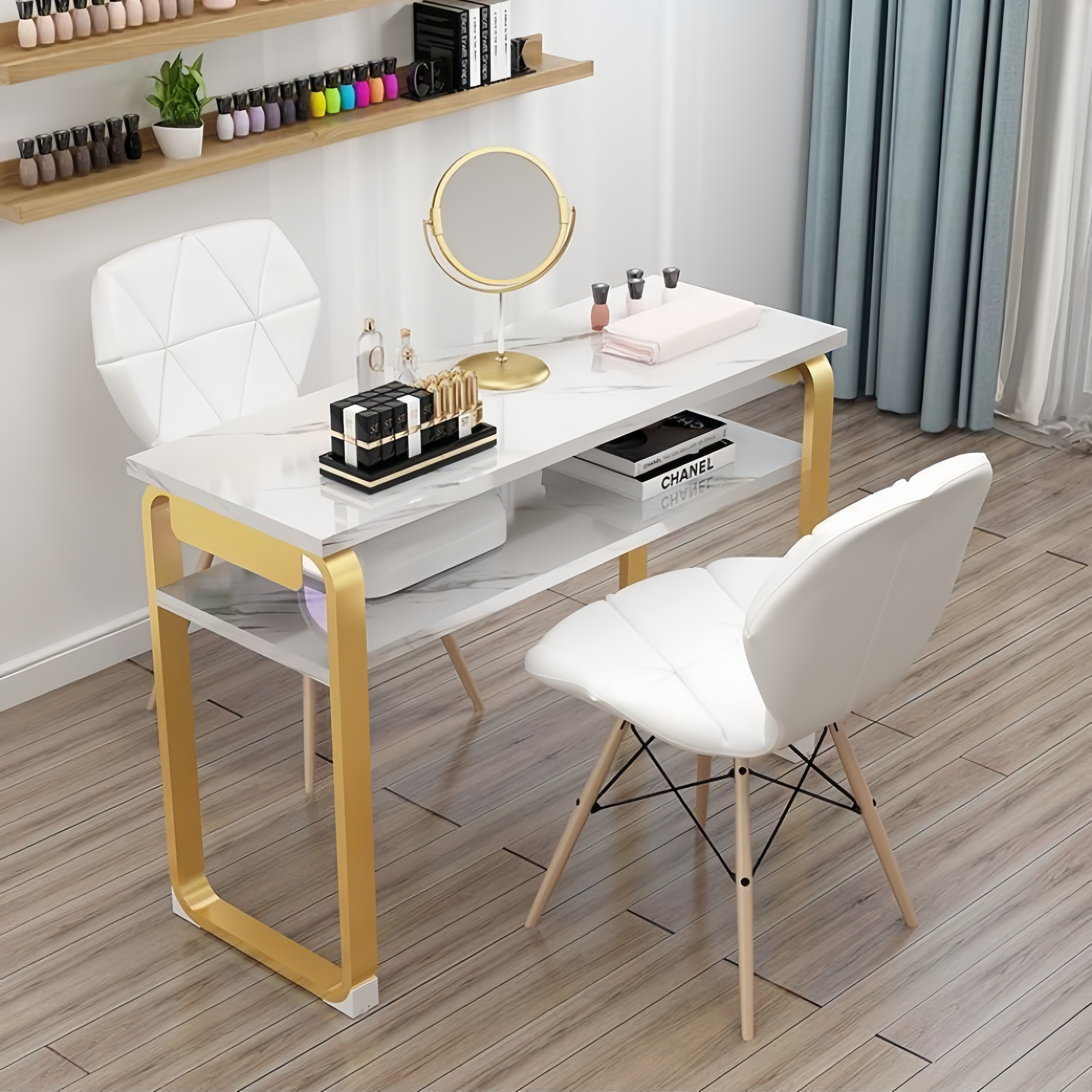 Table de manucure en bois, modèle E