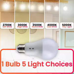 5selectable seçilebilir Dim sıcak 7W A19 LED ampul orta taban ayarlanabilir beyaz E26 değişen renk LED genel amaçlı RGB A60 ampuller - Product Image 5