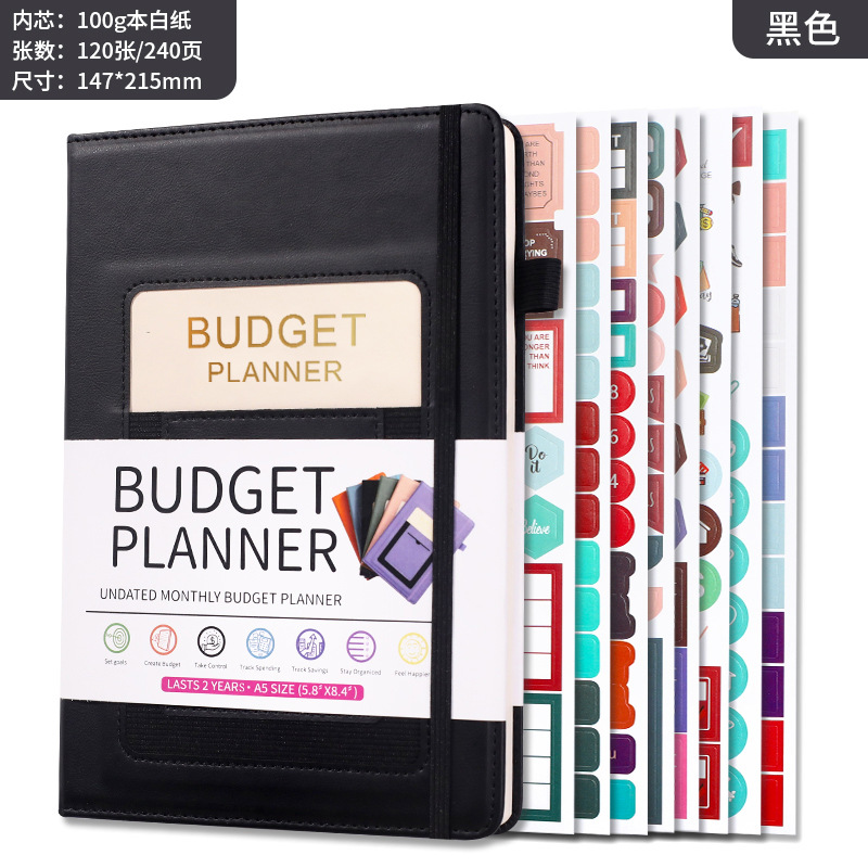 Pianificatore di budget - nero - 8 adesivi per la pianificazione