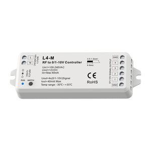 L4-MLチャンネルRFから0-10VACまたはDC入力LED調光器ライトコントローラーワイヤレスリモコン調光リモコン - Product Image 1