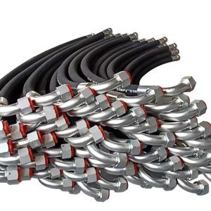 ท่อแรงดันไฮดรอลิกขนาดเล็กสำหรับรถตัก R1 SAE 100 R2at 1/4ฝาครอบเรียบประกอบจากจีน - Product Image 1