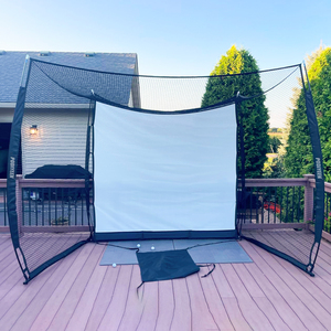 Podiyeen 10x8ft ไฟเบอร์กลาส/โพลีเอสเตอร์ฝึกกอล์ฟตีตาข่ายกรง88 "X 80" หน้าจอจำลองตัวเลือกการกระแทกหน้าจอคลาสสิก - Product Image 5