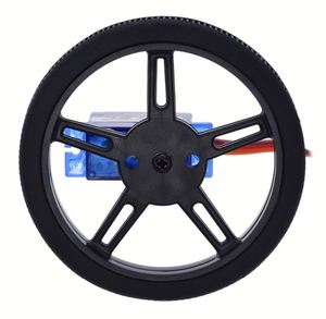 Робот, смарт-колесо автомобиля, пластиковая резина для FS90R RC Servo 9 г, 360 градусов, сервопривод непрерывного вращения - Product Image 1