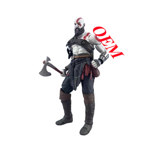 ファン商品18cm PVC God of War Kratosビデオゲーム像アクションフィギュア2Dデザインに基づくOEM製造 - Product Image 1