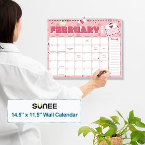 定制SUNEE 2024-2025 18个月挂历2024年10月3月2026日14.5 “x11.5” 大网格挂历可爱笔记整理 - Product Image 6