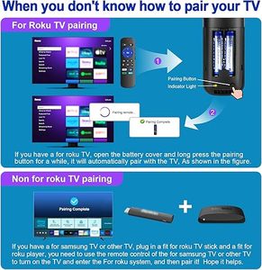 Голосовой универсальный пульт дистанционного управления для Roku Stick Remote Замена для проигрывателей Roku Streaming Sticks аудио и телевизоры - Product Image 5