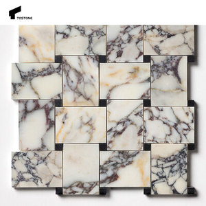 Tostone phổ biến tự nhiên calacatta Viola đánh bóng đá cẩm thạch vuông Gạch Mosaic cho phòng tắm hiện đại nhà bếp sàn tường thiết kế - Product Image 1