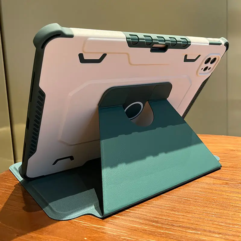 الأكثر مبيعًا جودة عالية بمنصة kickstand مرنة دوارة ضد الصدم لـ ipad mini ipad