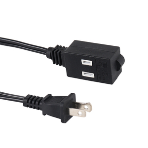 UL認定<span class=keywords><strong>NISPT</strong></span>-<span class=keywords><strong>2</strong></span> 18AWG 5ftブラックエクステンションコード1-15Pプラグ + 1-15Rソケット付き