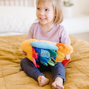 自閉症の子供のためのインタラクティブなアソートテクスチャードウォールパネル教育触覚感覚タッチマットフリップフィッシュ柔らかい赤ちゃんのおもちゃ - Product Image 4