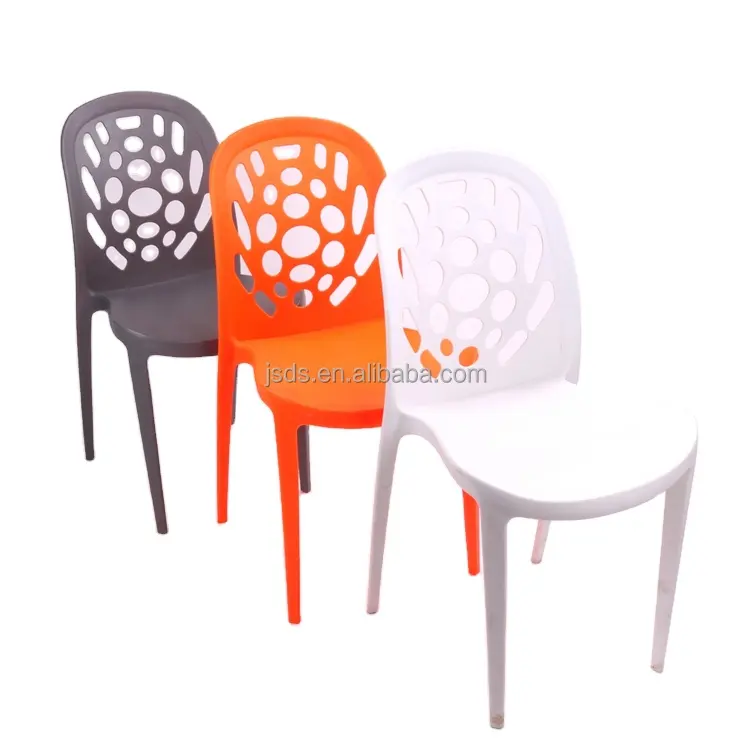Entrega rápida apilable para resto plástico silla sin brazos sillas apilables