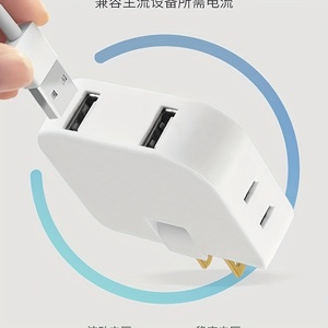 Nuevo Tipo de enchufe de extensión plegable 3 en 1 adaptador de corriente de EE. UU. Rotación de 180 grados convertidor ajustable enchufe de Japón con 2 Usb - Product Image 3