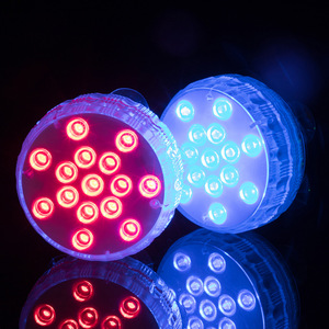 Havuz <span class=keywords><strong>LED</strong></span> lambası 15LED 12V IP68 su ürünleri ışıkları RGB sualtı yüzme işık lambası 5 vantuz enayi