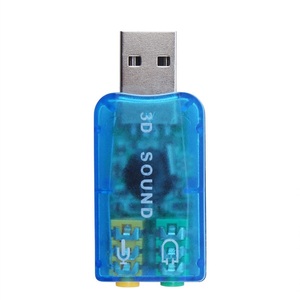 Usb 5.1 3D声卡音频适配器USB耳机适配器电脑外置声卡