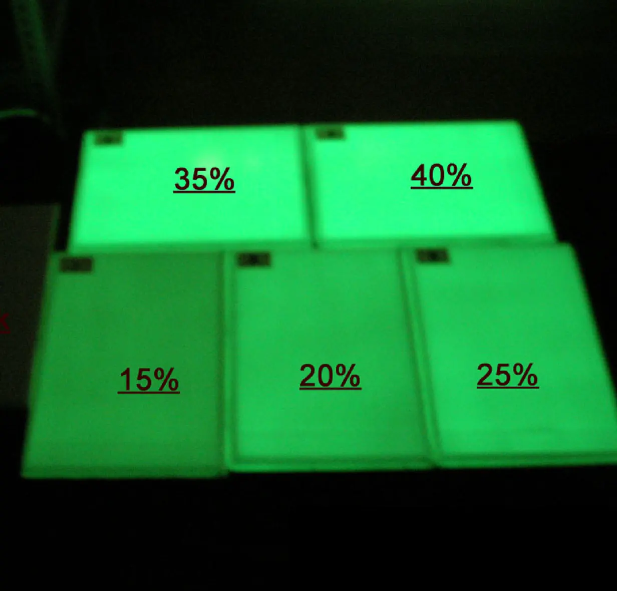 Poudre fluorescente, mesure de 20 ml, pigment béton, vert