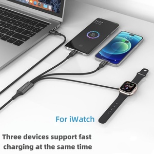 สายเคเบิลข้อมูลชนิด C แบบ3-in-1สะดวกสำหรับอุปกรณ์หลายเครื่อง - Product Image 4