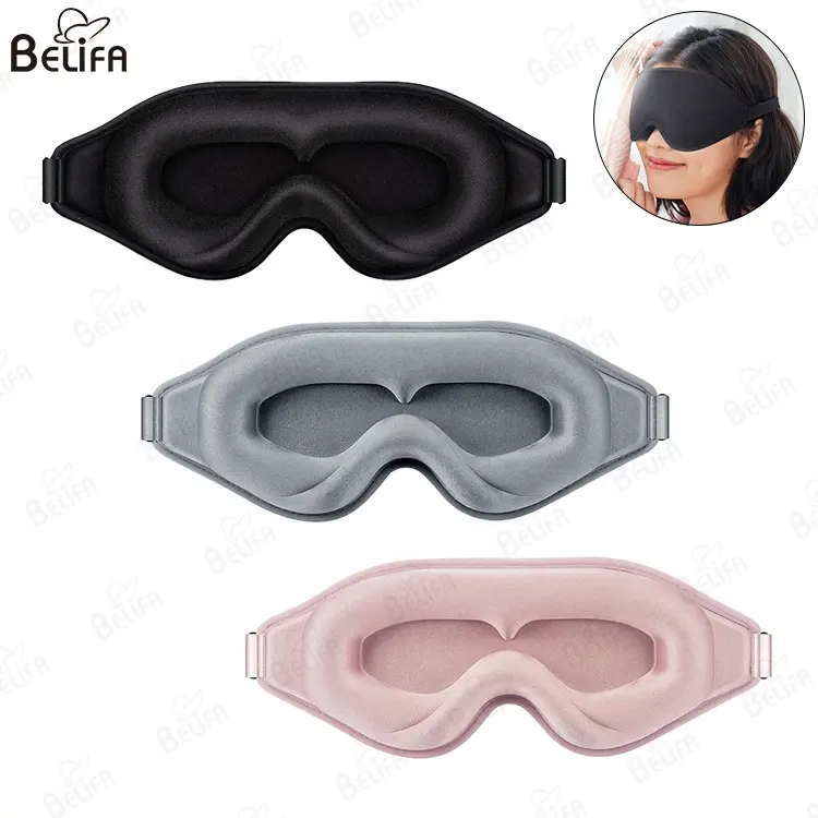 3D Pink Sleepwear Weighted Eye Mask Sleep Blackout Eye Sleeping Relaxing Lash Mask with Custom Private Label