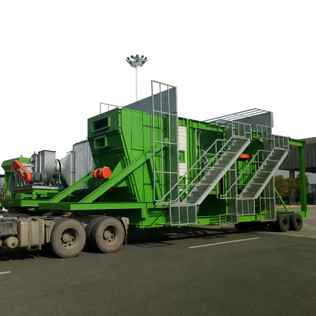 Estación de plantas de asfalto, suministro de China, mezcla en caliente, 1000kg/lote, planta de asfalto móvil