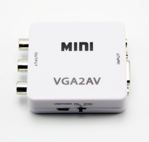Mini convertidor VGA a AV 1080P Convertidor de PC a TV con adaptador de salida RCA incluido Garantía de 12 meses Certificado CE